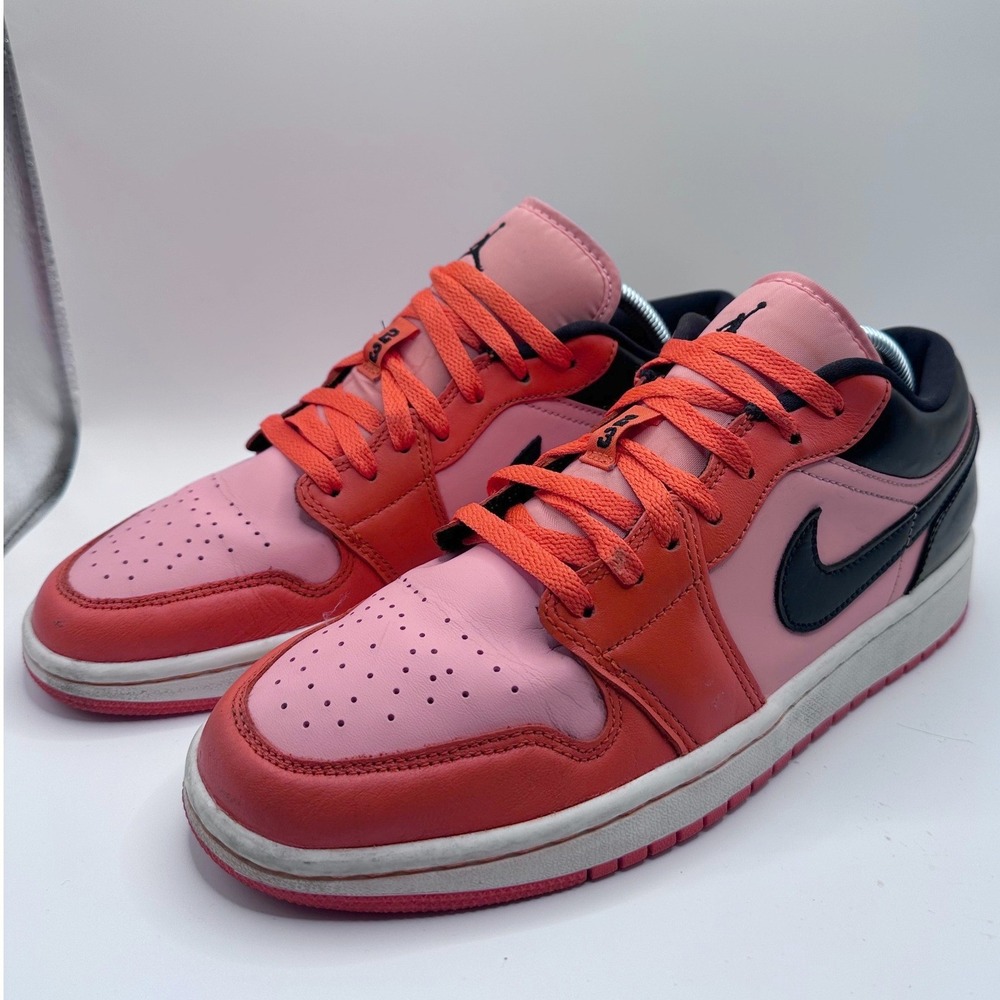 Nike Air Jordan 1 Low Women US 10 Orange Black DM3379-600 Streetwear color block